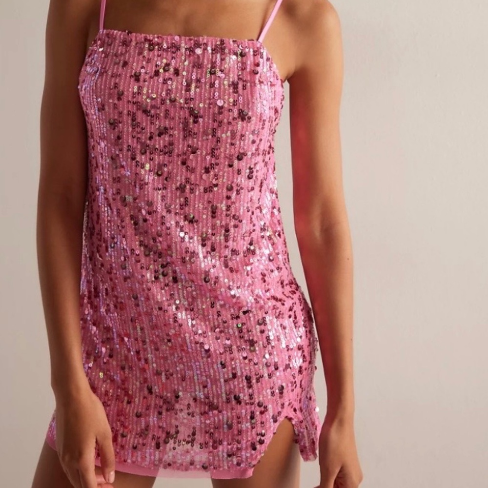 NWT FREE PEOPLE Midnight Kiss Slip Dress in Rose